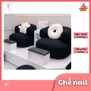 Ghế Làm Nail Đệm Bông Mềm Mại, Phong Cách Hàn Quốc, Thích Hợp Spa & Tiệm Nail Sang Trọng