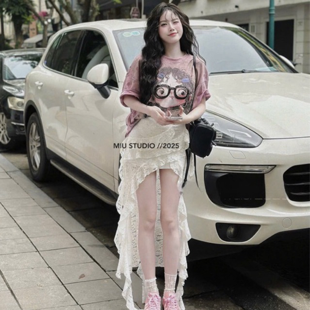 Chân váy ren bèo thiết kế tua rua phong cách cá tính năng động “ Nenio Top “ • MIU.STUDIO