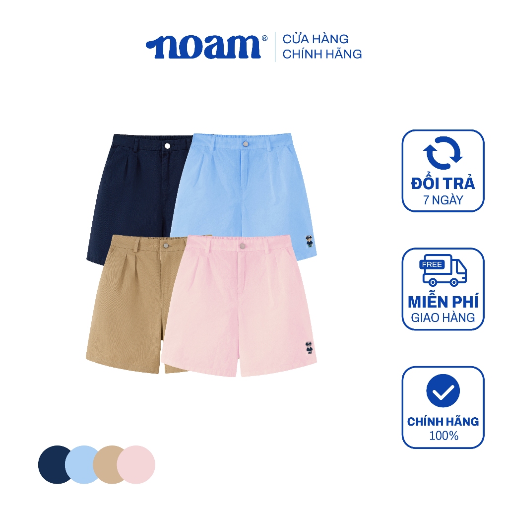 Ảnh Quần Short Kaki Unisex NOAM Original Fox - Màu Nâu/ Hồng/ Xanh Dương 1