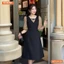 Đầm thiết kế BEMINE cổ vuông phối ren thêu hoa tay lửng dáng chữ A phù hợp đi làm-MT10158