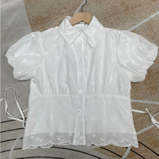 Áo thô boy hoa tay bồng chiết eo dễ phối đồ LAVIAN  A52