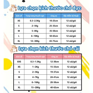 【2 gói】Tushie Treats Tã dùng một lần cho chó cưng dành cho chó cái và đực,Siêu thấm hút, mềm mại và thoáng khí