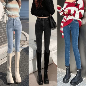 Quần Jean Skinny Nữ Dáng Ôm 3 Màu Xanh Đen Quần Bò Skinny Nữ Co Giãn 4 Chiều Ôm Eo Tốn Dáng MIAA