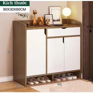 Kệ giày gỗ AK, tủ giày dép gỗ mdf lắp ghép dễ dàng nhiều kích thước lựa chọn, để được 12-24 đôi