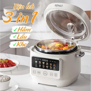 Nồi áp suất điện đa năng VENKO dung tích 6L/4L 6 Chế Độ, 1300W, hợp kim nhôm chống dính VKP-4L10