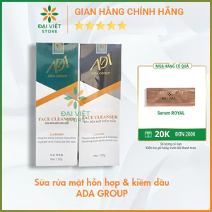 Sữa rửa mặt hỗn hợp & kiềm dầu ADA GROUP không bọt,dịu nhẹ,an toàn cho da 120g