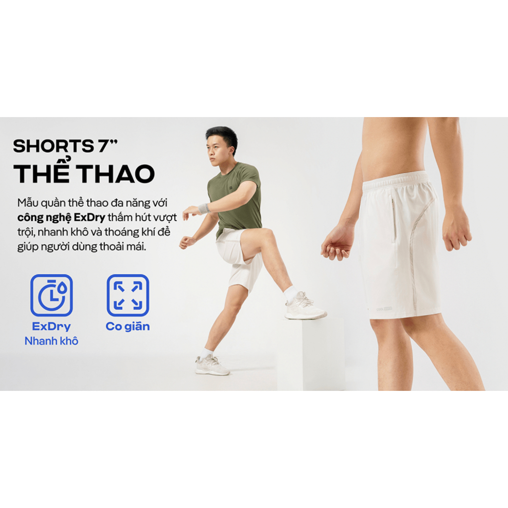 [GIÁ TỐT TRÊN LIVE]Set thể thao pickleball Áo Training Comfort và shorts 7inch thoáng khí, set đa năng Coolmate