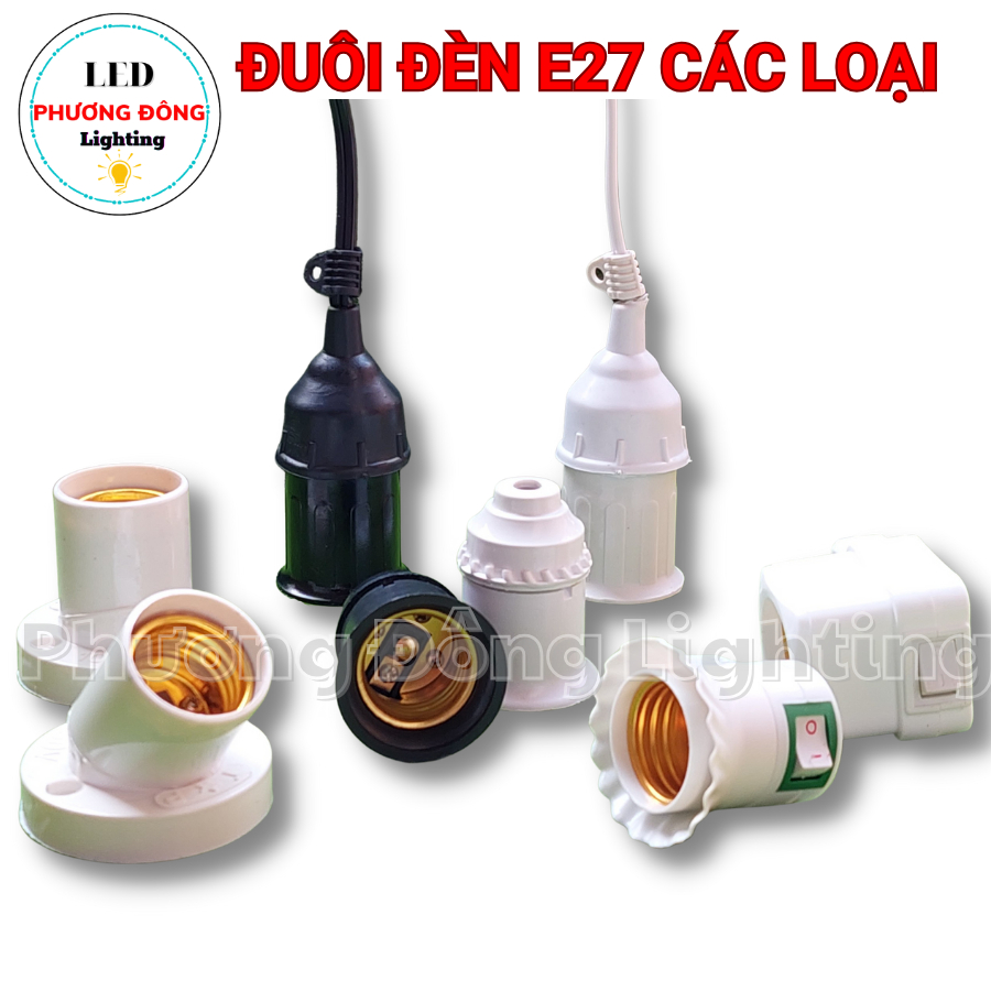 COMBO 2 Đuôi đèn xoáy treo lò xo E27 các loại