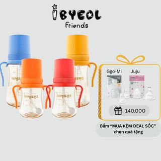 Bình ống hút cho bé tập hút IBYEOL Friends PESU (chính hãng Hàn Quốc) 200ml/300ml