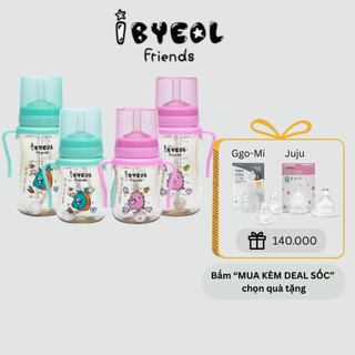Bình ống hút tập uống cho bé IBYEOL Friends PPSU chính hãng Hàn Quốc 200ml/300ml