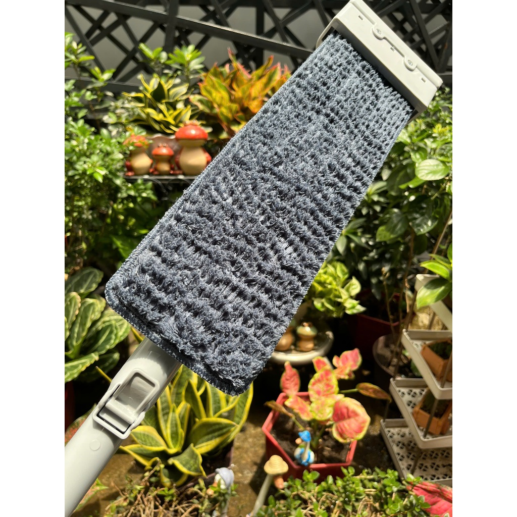 Cây Lau Nhà Tự Vắt Bảng Lau 40cm Homeinno, Kéo Rút Vắt Xả Nước, Tấm Lau Microfiber