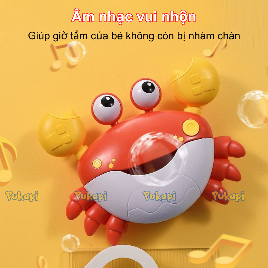 Đồ Chơi Nhà Tắm Tạo Bọt Cho Bé Đồ Chơi Tắm Cua Tạo Bọt Xà Phòng Cua Nhả Bọt Bồn Tắm Nhà Tắm-Đồ Chơi Cho Bé PUKAPI