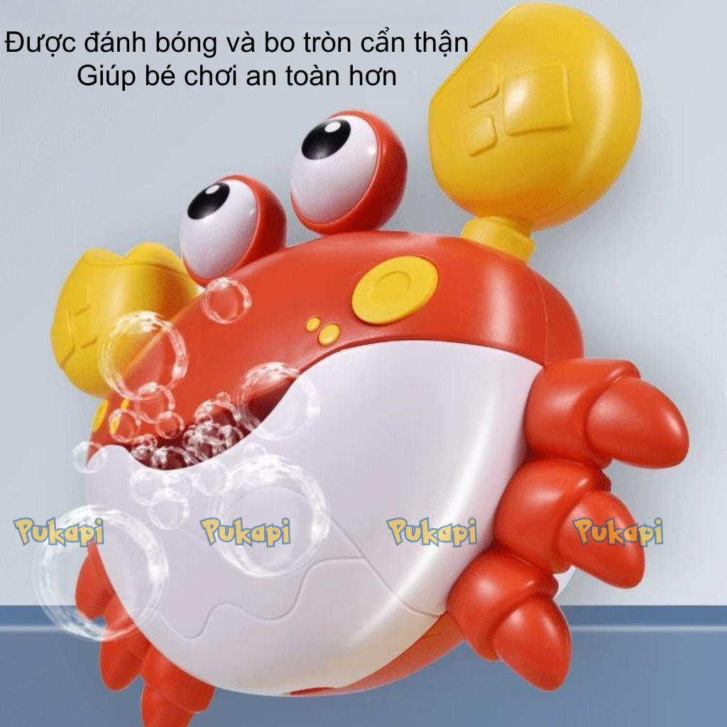 Đồ Chơi Nhà Tắm Tạo Bọt Cho Bé Đồ Chơi Tắm Cua Tạo Bọt Xà Phòng Cua Nhả Bọt Bồn Tắm Nhà Tắm-Đồ Chơi Cho Bé PUKAPI