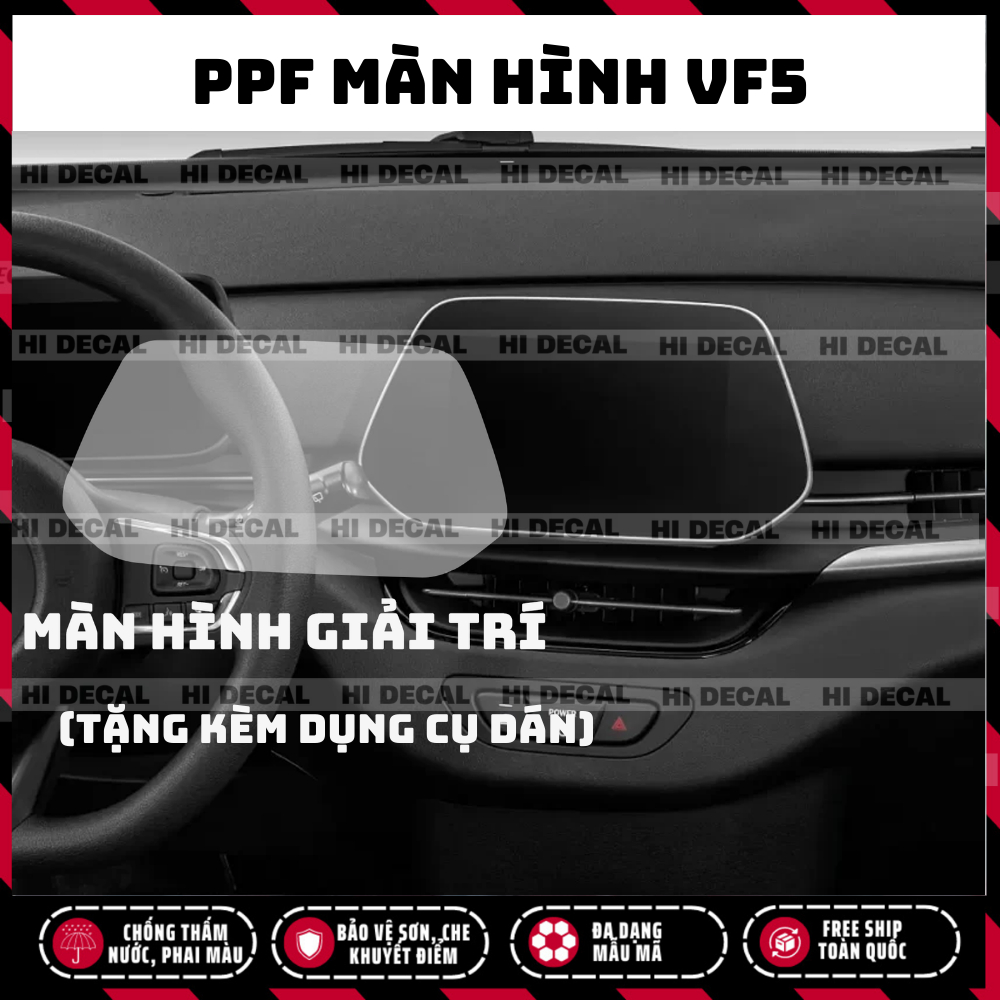 Vinfast: PPF dán màn hình Vf3,Vf5, Vf6, Vf7, Vf8, Vf9, miếng dán ppf bảo vệ màn hình chống xước