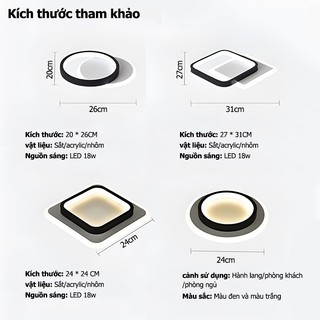 【COD】Đèn Ốp trần loại đèn led ốp trần 3 màu 24w cho phòng khách Đèn Trần trang trí phòng ngủ