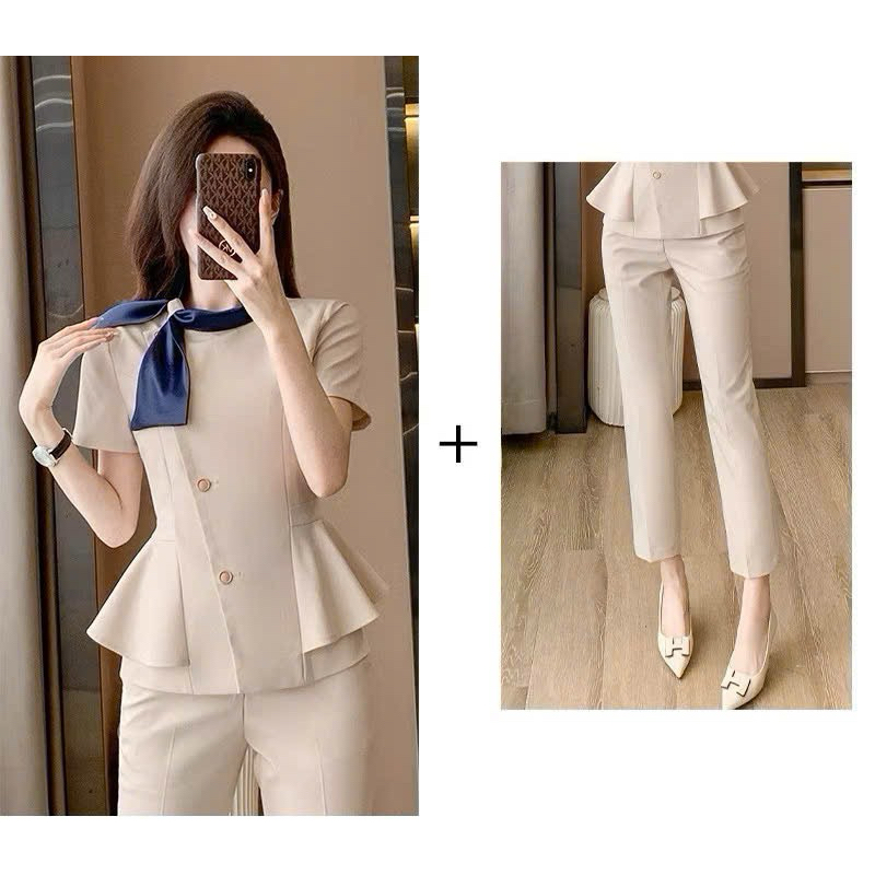 Đồng phục VEST  lễ tân,quản lý, spa,thẩm mỹ viện cao cấp chất liệu cotton lạnh hàng thiết kế