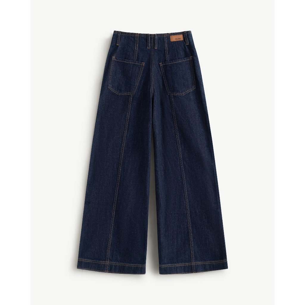 Ảnh Quần Denim Nữ Ống Rộng Trơn Form Loose - Routine 10F24DPAW024 1