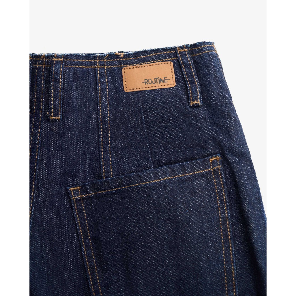 Ảnh Quần Denim Nữ Ống Rộng Trơn Form Loose - Routine 10F24DPAW024 3