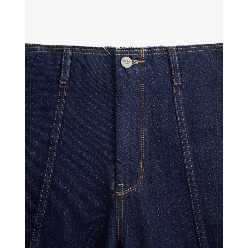 Ảnh Quần Denim Nữ Ống Rộng Trơn Form Loose - Routine 10F24DPAW024 2