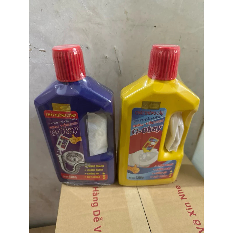 Dung dịch thông cống, thông cầu G-Okay, nước thông cống tẩy sạch tắc nghẽn, cặn bẩn