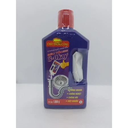 Dung dịch thông cống, thông cầu G-Okay, nước thông cống tẩy sạch tắc nghẽn, cặn bẩn