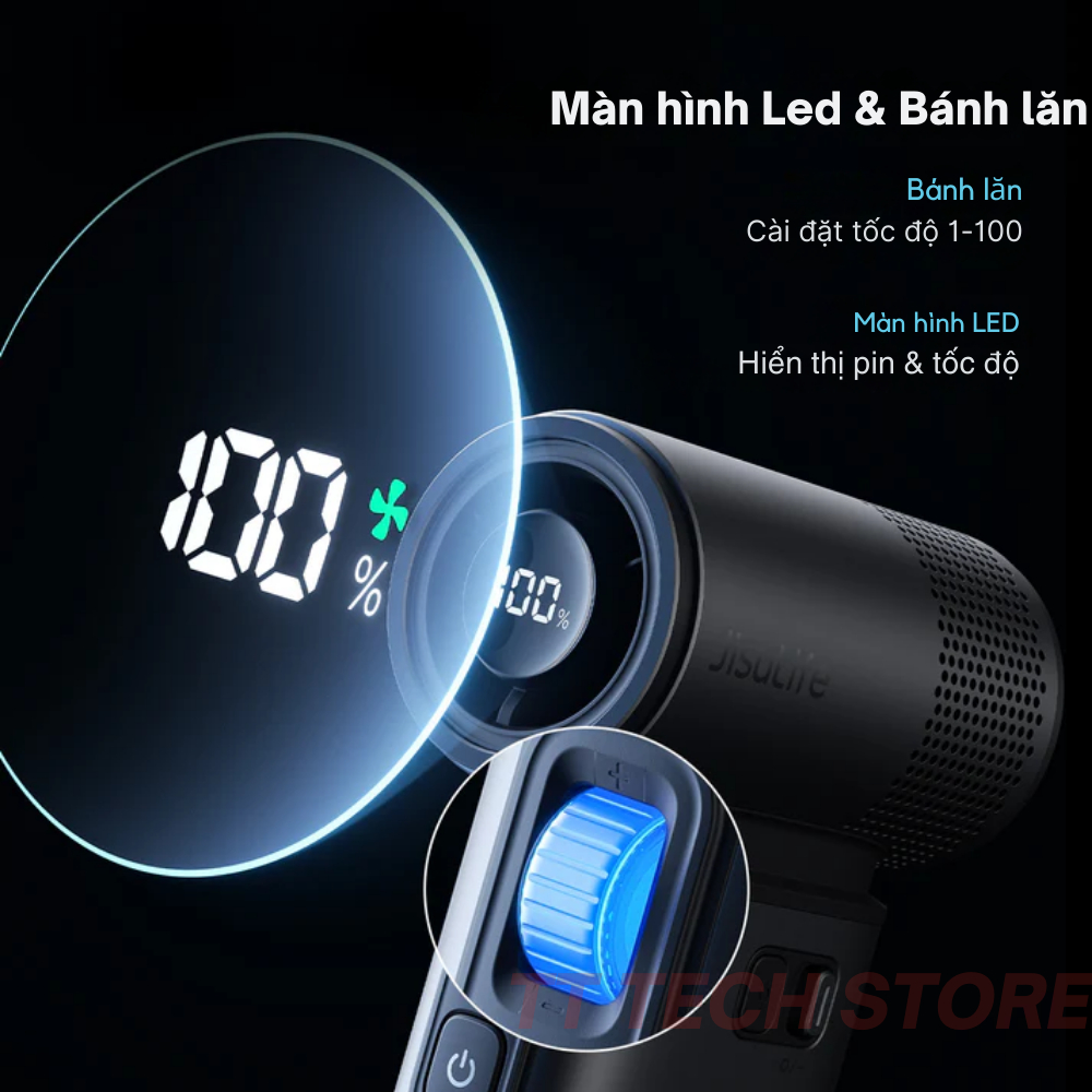 Quạt cầm tay Jisulife Handheld Fan Ultra 2, pin 9.000mAh, 100 mức gió, giảm ồn gấp 3 lần, cảm biến gió 17m/s | BigBuy360 - bigbuy360.vn