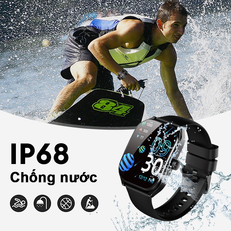 Aolon Curve Đồng Hồ Thông Minh – Thiết kế màn hình cong, IP68, Thông báo tin nhắn,Theo Dõi Sức Khỏe, smart watch