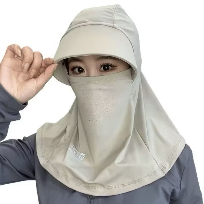 Mũ chống nắng su có vành,kèm khẩu trang che nắng toàn diện