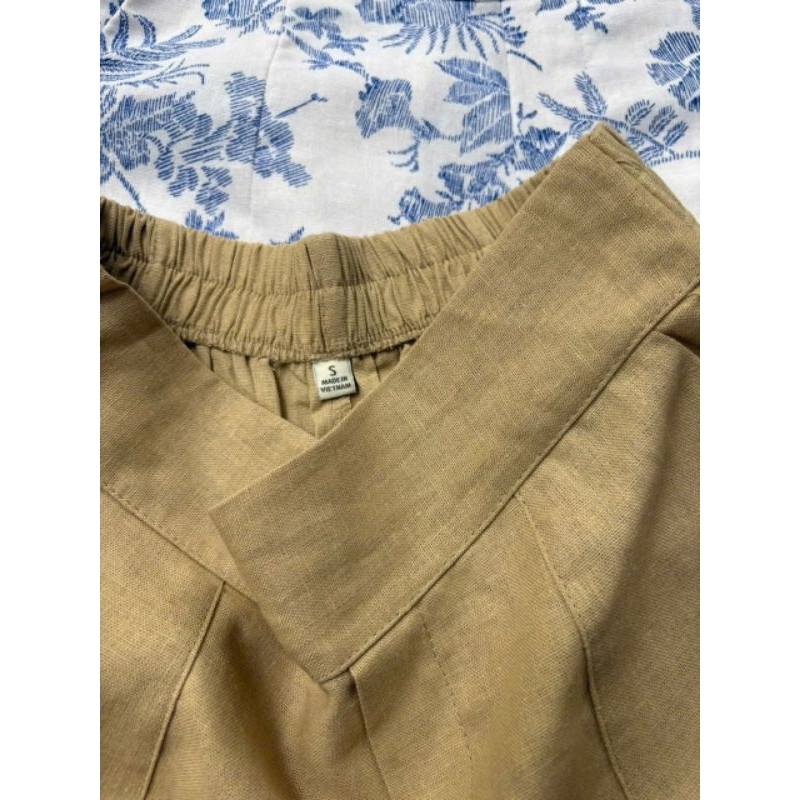 (BomoHouse) Quần short linen nữ bigsize - dư xịn