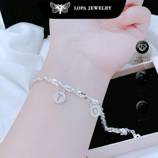 [Full Box] Lắc Tay Bạc LoPa SK79 Dáng Xích Mix 2 Chữ Tên – Lắc Đôi Kỷ Niệm, Sinh Nhật, Trang Sức Bạn Thân