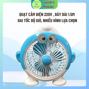 Quạt mini hình cá mập để bàn cắm điện văn phòng, quạt văn phòng để bàn mini hình cắm điện