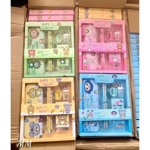 Bộ dụng cụ học tập 7 món babythree,món quà dành tặng cho bé đầu năm