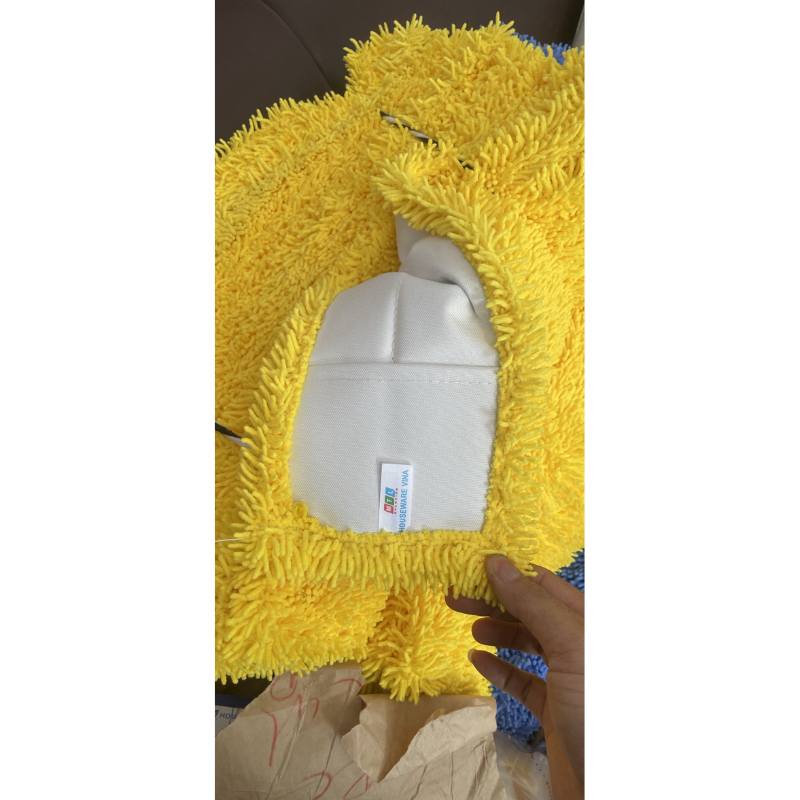 Tấm lau nhà san hô 45cm x 15cm, bẹ lau nhà loại 1 HOUSEWARE VINA - HOMEI (màu vàng)