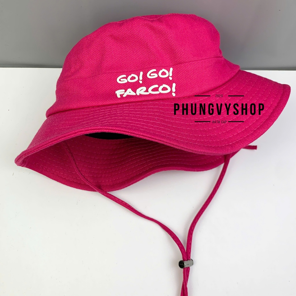 Mũ nón bucket tai bèo vành unisex nam nữ phungvyshop - / Bo Lớn KAKI LUỒN NƠ SAU Dây rút dài /
