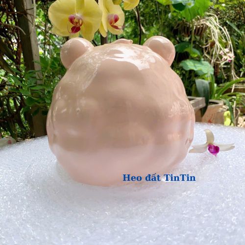 Heo đất tiết kiệm Cừu Lá size to lỗ tròn(c20xr18xd18)-Ống tiết kiệm lỗ tròn lợn đất trang trí decor
