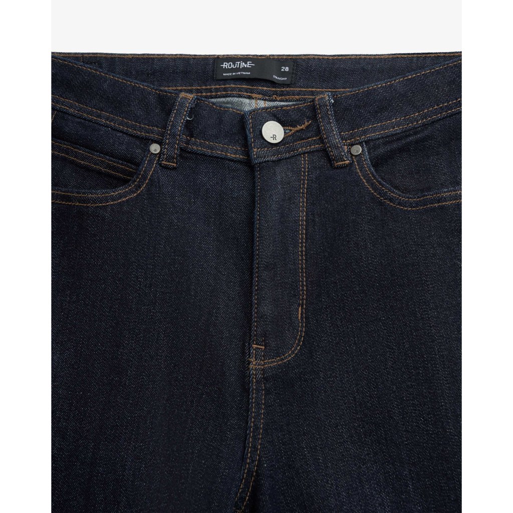 Ảnh Quần Jeans Nữ Trơn Ống Đứng Form Straight - Routine 10S25DPAW004 2