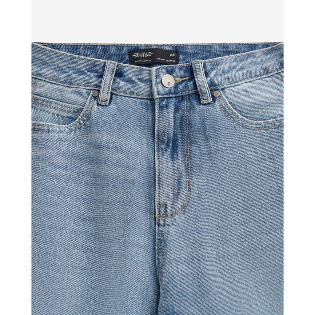 Ảnh Quần Jeans Nữ Ống Suông Form Straight Cropped - Routine 10S25DPAW010 2