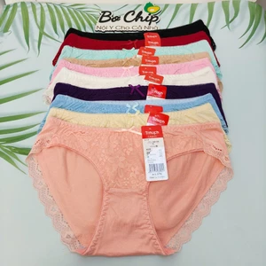 Quần Lót Cotton Lụa Từ 40 - 70 ký Mền Mại Phối Ren Cao Cấp Siêu Bền, Cho Các Nàng Gợi Cảm Hơn - Đồ Lót Bơ C
