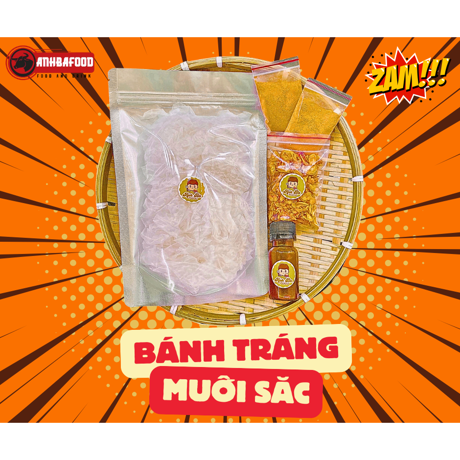 [COMBO 5 MÓN 45K FREE SHIP ] Bánh Tráng Phơi Sương Muối Sặc Ăn Kèm Sốt Tắc Hoặc Sốt Bò Tùy Chọn