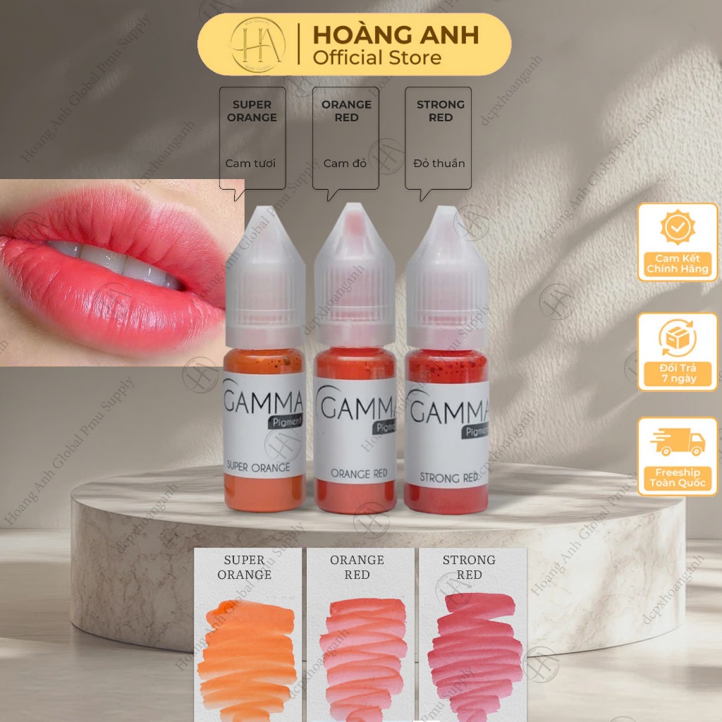 Mực Gamma Phun Xăm – Dành Cho Môi, Mày, Nhiều Size Lựa Chọn, Lên Màu Chuẩn Đẹp