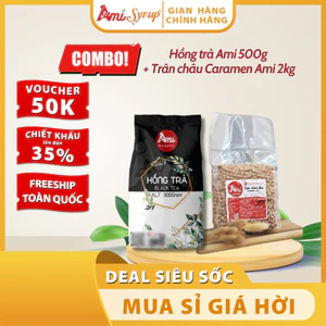 Combo Hồng trà Ami 500g + Trân châu Caramel Ami 2kg