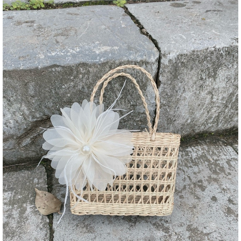 Túi cói mini ⚡ SIÊU XINH ⚡ Túi cho bé gái cầm tay đi biển, chụp ảnh Vintage, decor trang trí, kiểu dáng cực đẹp