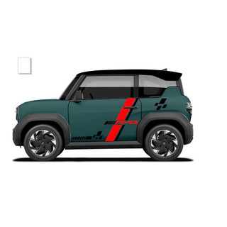Tem 2 bên Sườn Xe Ô tô VF3, Team Decal Oto-Tem 2 bên sườn Cực Chất, Hàng 3 Lớp Chất Lượng VF3 AMG, Team Decal Oto