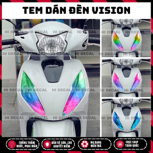 Decal dán đổi màu đèn xi nhan honda Vision 2015- 2025, chống xước đèn Tem sticker trang trí chống thấm nước chịu nhiệt