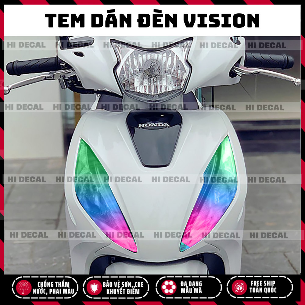 Decal dán đổi màu đèn xi nhan honda Vision 2015- 2025, chống xước đèn Tem sticker trang trí chống thấm nước chịu nhiệt