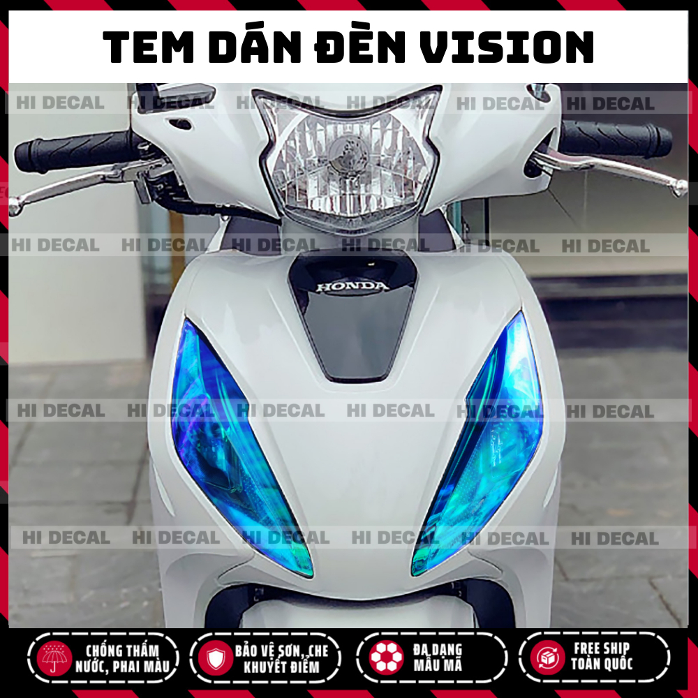 Decal dán đổi màu đèn xi nhan honda Vision 2015- 2025, chống xước đèn Tem sticker trang trí chống thấm nước chịu nhiệt