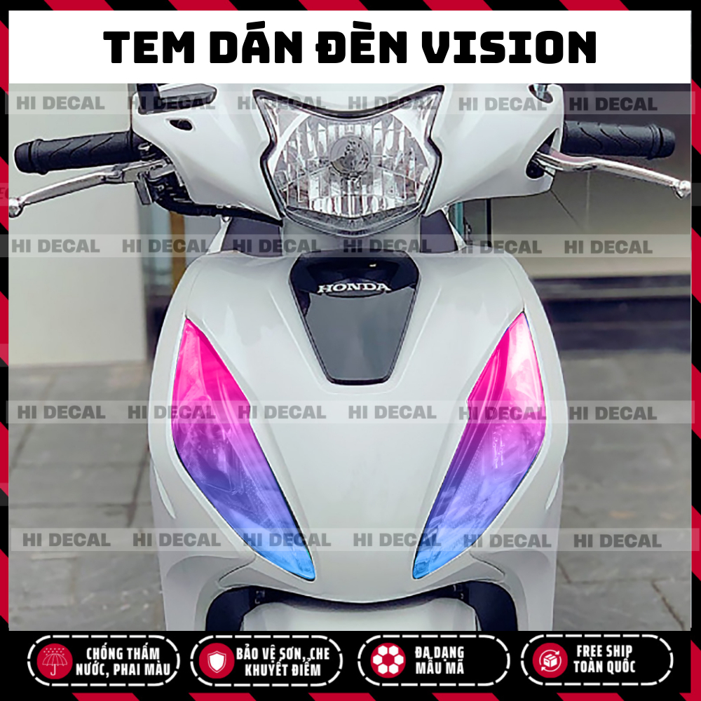 Decal dán đổi màu đèn xi nhan honda Vision 2015- 2025, chống xước đèn Tem sticker trang trí chống thấm nước chịu nhiệt