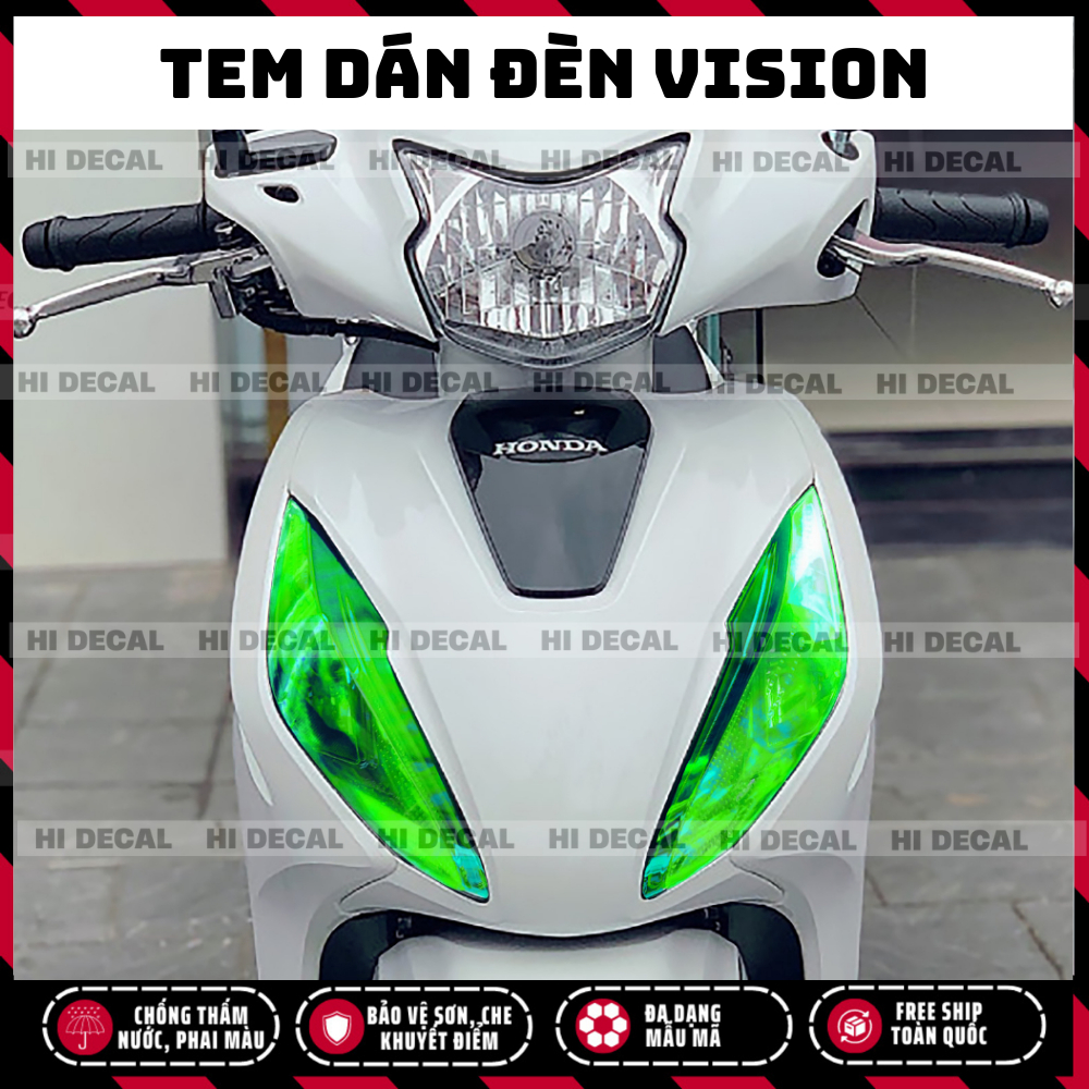 Decal dán đổi màu đèn xi nhan honda Vision 2015- 2025, chống xước đèn Tem sticker trang trí chống thấm nước chịu nhiệt