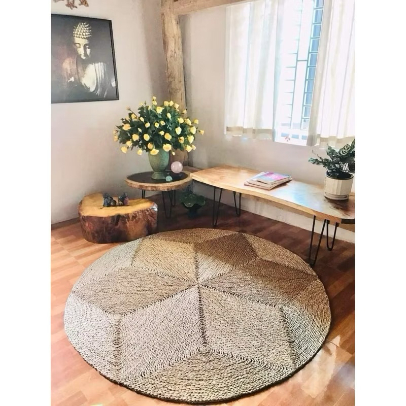 [SIÊU RẺ] Thảm tròn cói ,thảm chụp ảnh sản phẩm,thảm trải sàn,thảm cói , thảm chùi chân