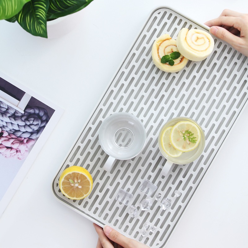 Khay úp cốc ly - Khay trà 2 lớp hình chữ nhật Chính Hãng Việt Nhật (mã 5682)